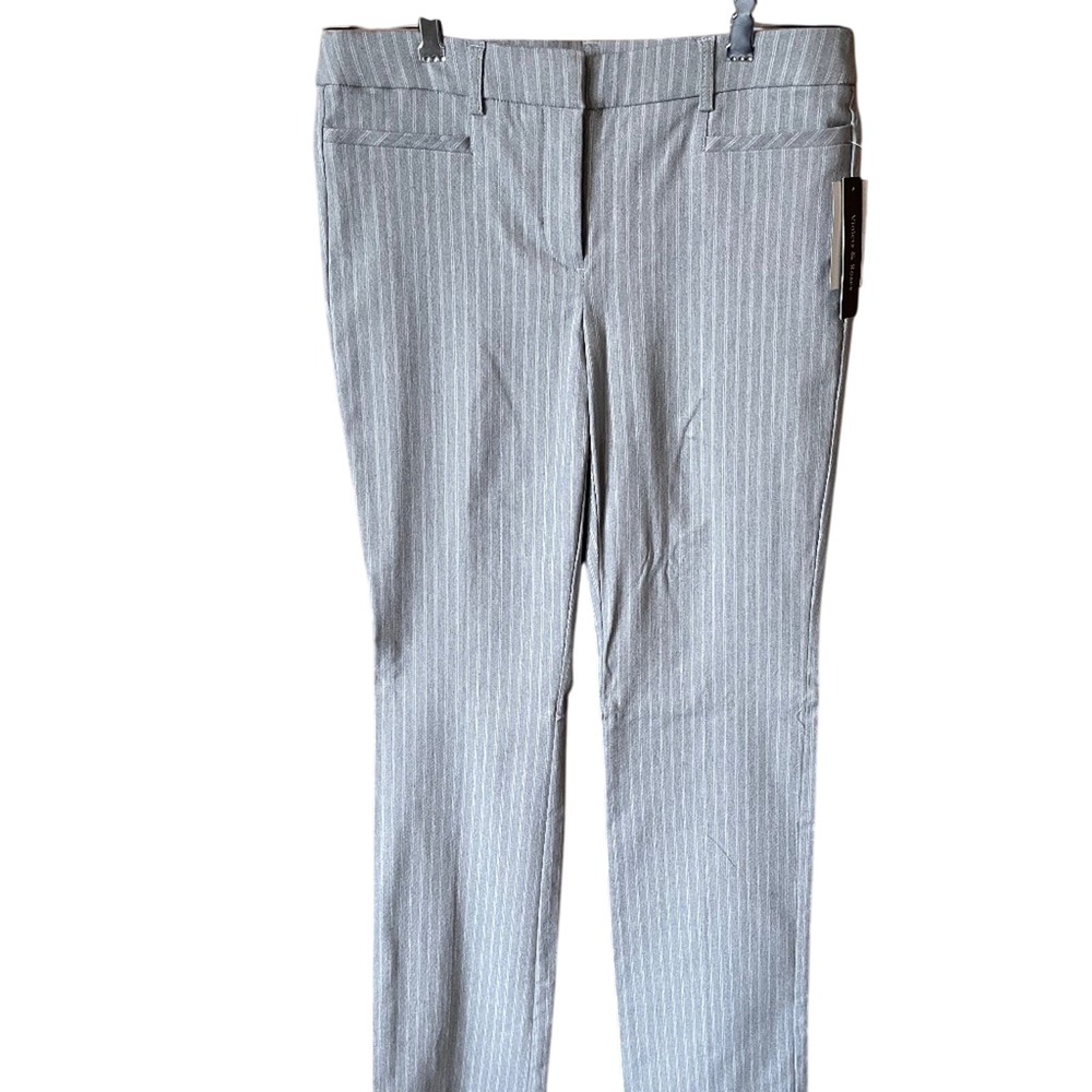 Violets &‎ Roses Gray Pinstripe Slim Fit Career Dress Pants Womens size 6 NWT